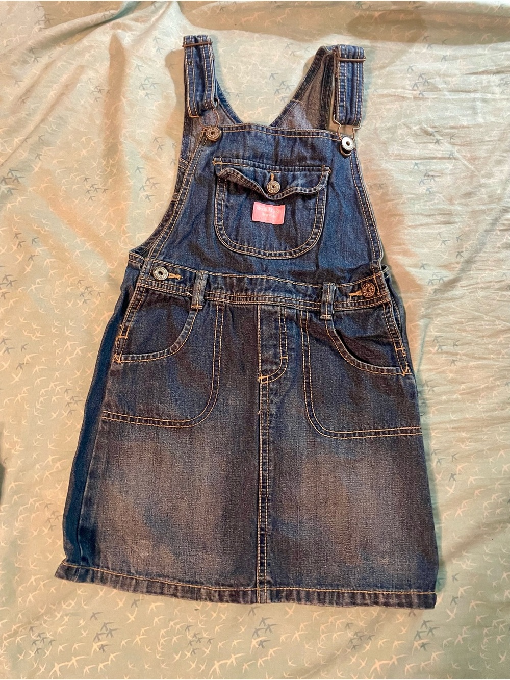 OshKosh B'gosh Dark Blue Denim Overall Skirt